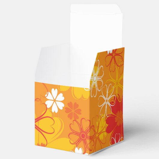 Cute Colorful Daisy Illustration Floral Pattern Bedankdoosjes (Geopend)