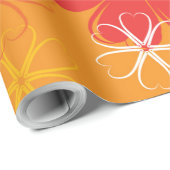 Cute Colorful Daisy Illustration Floral Pattern Cadeaupapier (Rol Hoek)