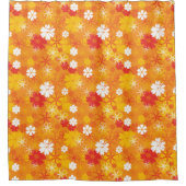 Cute Colorful Daisy Illustration Floral Pattern Douchegordijn (Voorkant)