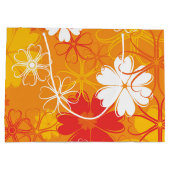 Cute Colorful Daisy Illustration Floral Pattern Groot Cadeauzakje (Achterkant)