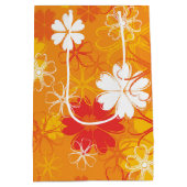 Cute Colorful Daisy Illustration Floral Pattern Medium Cadeauzakje (Achterkant)