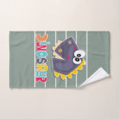Cute Colorful Dinosaur Bad Handdoek (Handdoek)