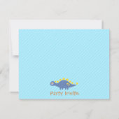 Cute Colorful Dinosaur Birthday Party Kaart (Achterkant)