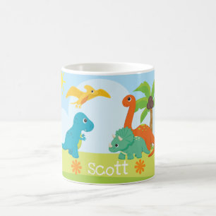 Cute Colorful Dinosaur Friends Kinder Koffiemok