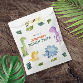 Cute Colorful Dinosaur Kids Birthday Party Bedankzakje