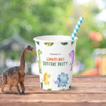 Cute Colorful Dinosaur Kids Birthday Party Papieren Bekers<br><div class="desc">Schattigee Kleurrijke Dinosaurus Kids Verjaardagsfeestje Papieren Kopjes. Maak je klaar voor Stomp, Chomp, Roar! Laten we feesten als een dinosaurus! Onze kleurrijke en schattige dinosaurus-thema verjaardagsfeestuitnodigingen zijn perfect voor het aftrappen van een prehistorische viering! Elke uitnodiging beschikt over schattige dinosaurussen en levendige kleuren die een dino-mite tijd beloven voor al...</div>
