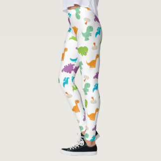 Cute Colorful DINOSAURS-Leggings Leggings