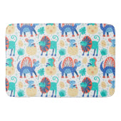 Cute colorful dinosaurus patroon badmat (Voorkant)