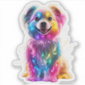Cute Colorful Dog Sticker (Voorkant)