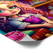 Cute Colorful Doll in een Dollhouse Poster (Hoek)