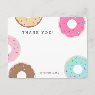 Cute Colorful Donut Bedankt kaarten