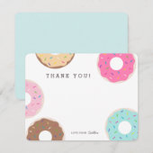 Cute Colorful Donut Bedankt kaarten (Voorkant / Achterkant)