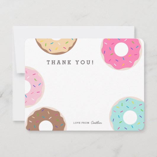 Cute Colorful Donut Bedankt kaarten (Voorkant)
