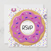 Cute Colorful Donut Miss This Party Sprinkles Kaart (Achterkant)