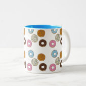 Cute Colorful Donuts Tweekleurige Koffiemok (Voorkant rechts)