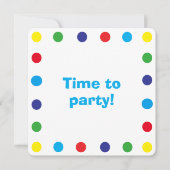 Cute & Colorful Dots Kids Birthday Party Kaart (Voorkant)