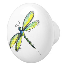 Cute Colorful Dragonfly Keramische Knop