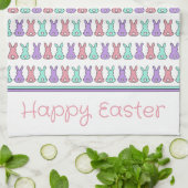 Cute Colorful East Bunny Personalized Theedoek (Gevouwen)