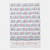 Cute Colorful East Bunny Personalized Theedoek (Verticaal)