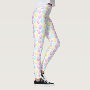Cute Colorful Easter Egg Pattern Leggings