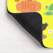 Cute Colorful Educational Animals Yellow Custom Muismat (Hoek)