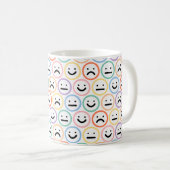 Cute Colorful Face Emoticon Pattern Koffiemok (Voorkant rechts)