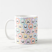 Cute Colorful Face Emoticon Pattern Koffiemok (Links)