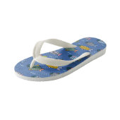 Cute Colorful Fish Pattern Summer Blue Kinder Teenslippers (Schuin)