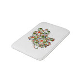 Cute Colorful Floral Baby Elephant Badmat (Gekanteld)