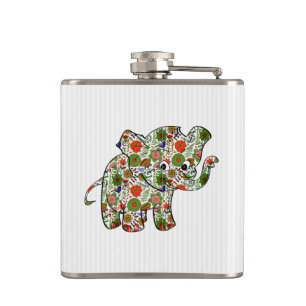 Cute Colorful Floral Baby Elephant Heupfles