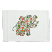 Cute Colorful Floral Baby Elephant Kussensloop (Voorkant)