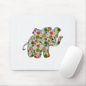 Cute Colorful Floral Baby Elephant Muismat (Met muis)