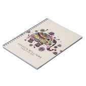Cute Colorful Floral Baby Elephant Notitieboek (Linkerzijde)