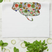 Cute Colorful Floral Baby Elephant Theedoek (Gevouwen)