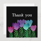 Cute Colorful Floral Bedankkaart (Voorkant / Achterkant)