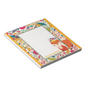 Cute Colorful Floral Cat Notitieblok (Schuin)