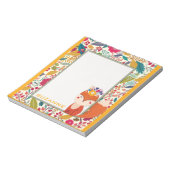 Cute Colorful Floral Cat Notitieblok (Linkerzijde)