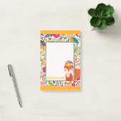 Cute Colorful Floral Cat Post-it® Notes (Kantoor)