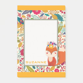 Cute Colorful Floral Cat Post-it® Notes
