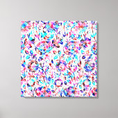 Cute colorful floral design canvas afdruk (Voorkant)