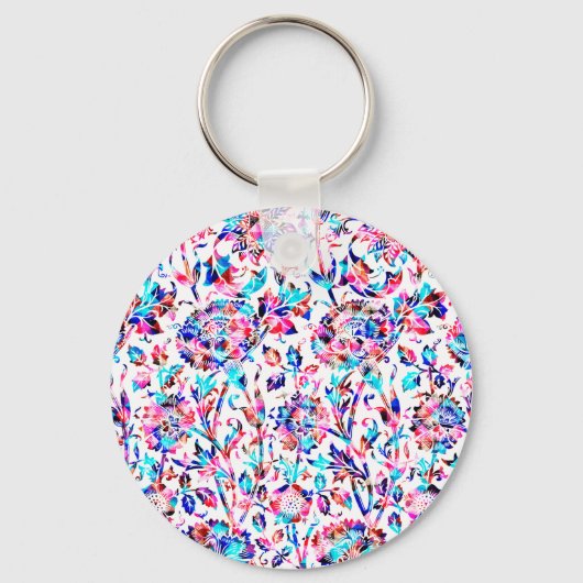 Cute colorful floral design sleutelhanger (Voorkant)