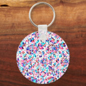 Cute colorful floral design sleutelhanger (Voorkant)