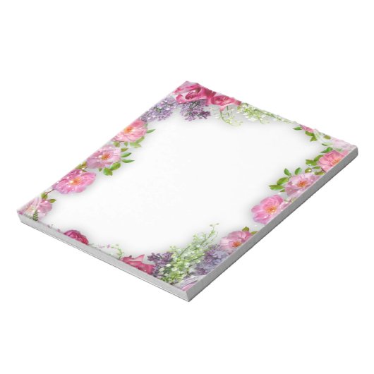 Cute Colorful Floral Notepad Notitieblok (Linkerzijde)