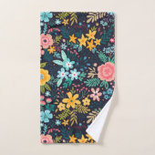 Cute Colorful Floral Pattern Bad Handdoek (Handdoek)