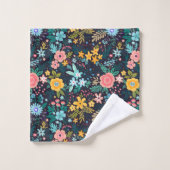 Cute Colorful Floral Pattern Bad Handdoek (Wasdoekje)