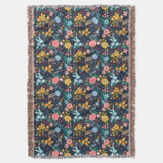 Cute Colorful Floral Pattern Deken (Voorkant Verticaal)