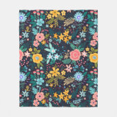 Cute Colorful Floral Pattern Fleece Deken (Voorkant)