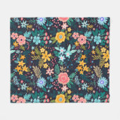 Cute Colorful Floral Pattern Fleece Deken (Voorkant (Horizontaal))
