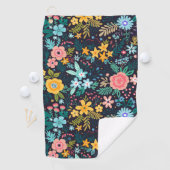 Cute Colorful Floral Pattern Golfhanddoek (Insitu)