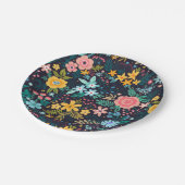 Cute Colorful Floral Pattern Papieren Bordje (Gekanteld)